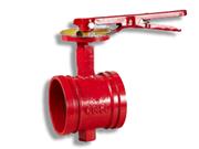 手柄溝槽信號(hào)碟閥-溝槽手柄信號(hào)蝶閥